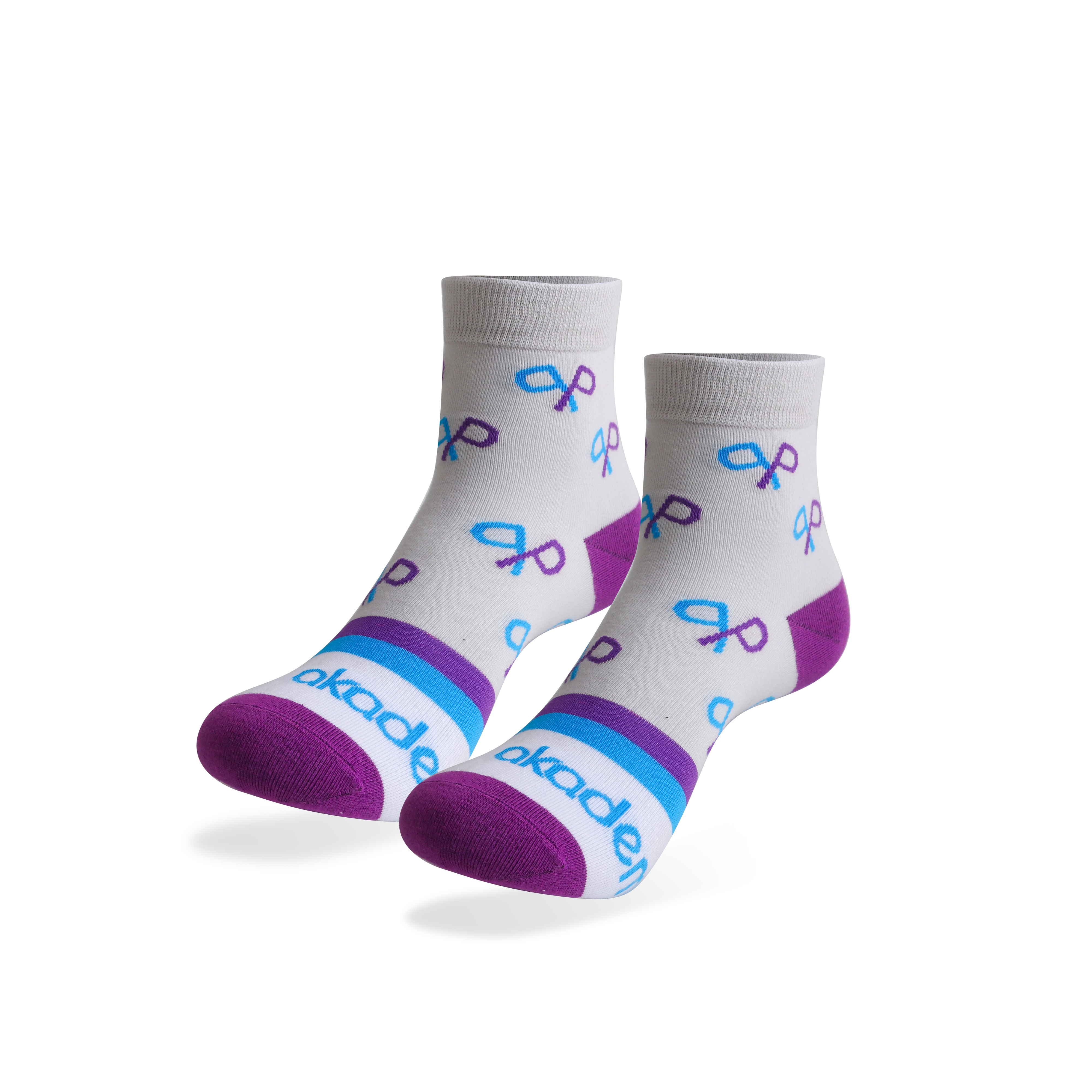 Ankle Custom Pattern Socks - With Towel Bottom