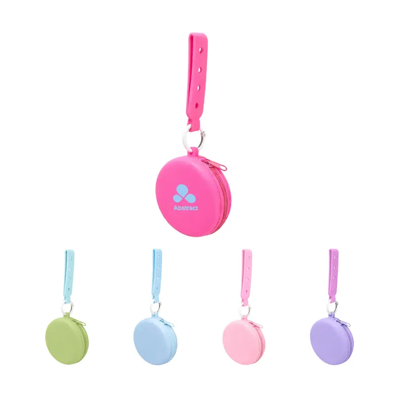 Silicone Pouch with Holes Strap – Misc Bags – available in blue, green, pink, purple colours