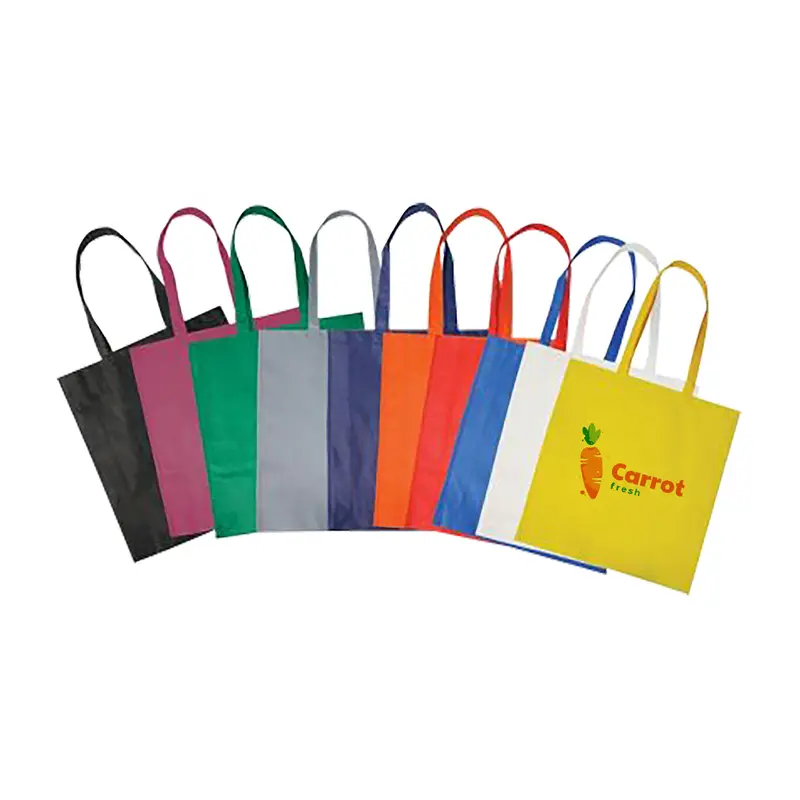 Non Woven Long Handle Bag with V Gusset – Tote Bags – available in black, blue, green, orange colours and 3 more