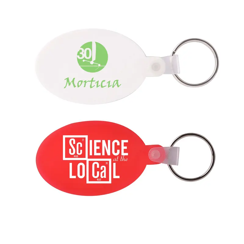 Oval Durasoft Keyring – Keyrings – available in multi, red, white colours