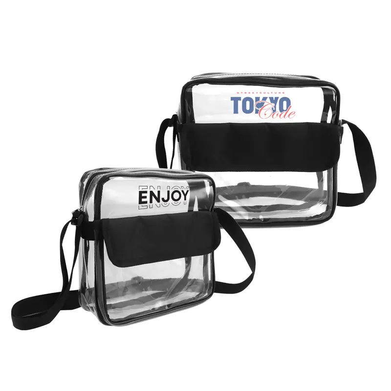 Clear Shoulder Crossbody Bag – Satchels – available in white colour