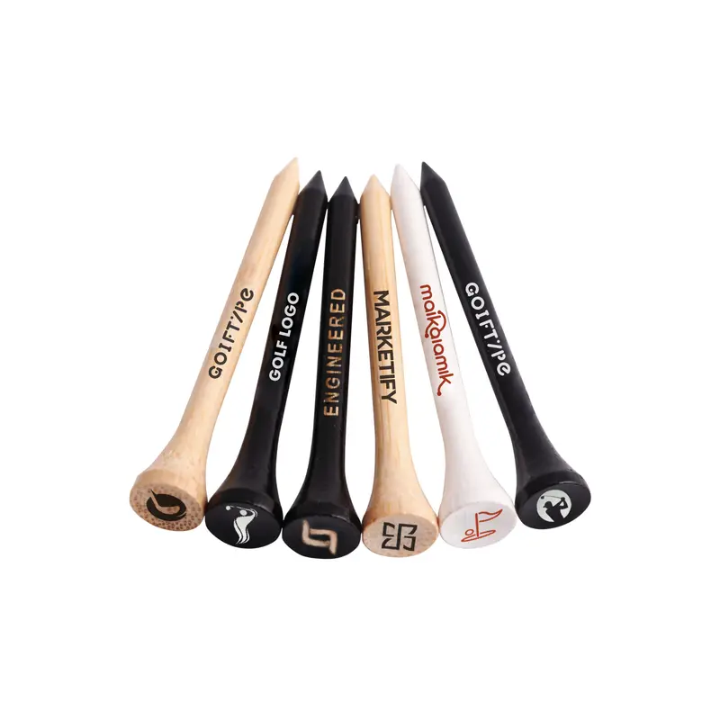 Bamboo Golf Tee – Golf Accessories – available in beige, black, white colours