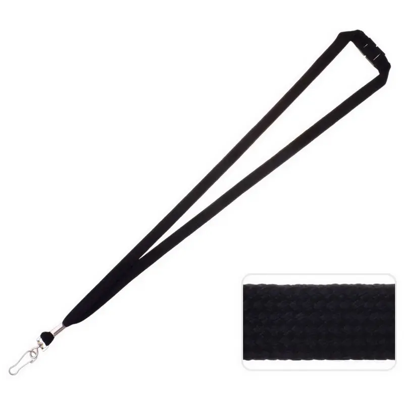 Unprinted Safety Bootlace Lanyard – Lanyards – available in black, blue colours