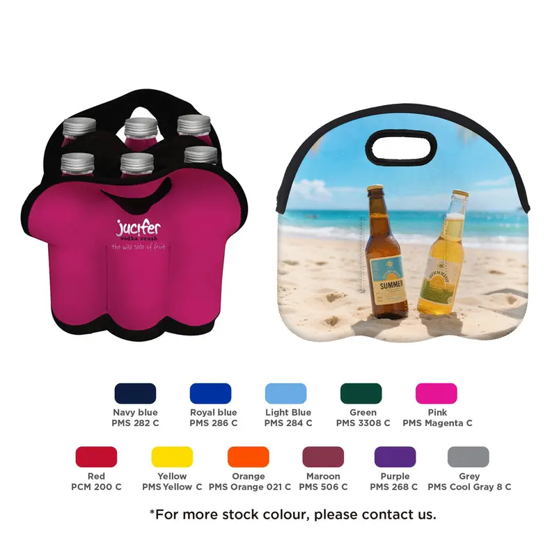 6 Bottle Cooler – Stubby Holders – available in multi colour