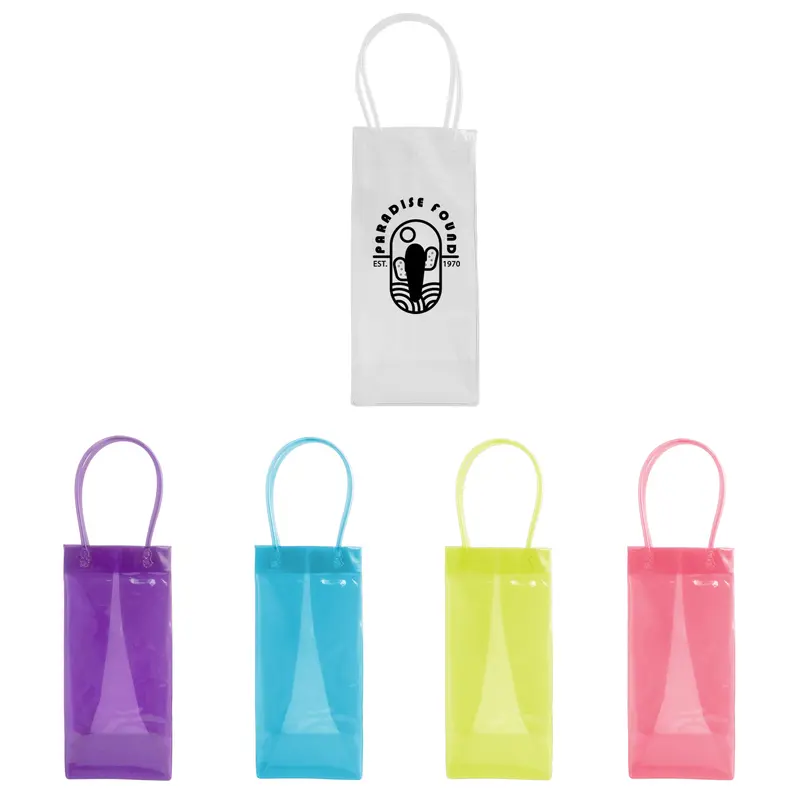 PVC Clear Wine Ice Tote Bag – Cooler Bags – available in blue, pink, purple, white colours and 1 more