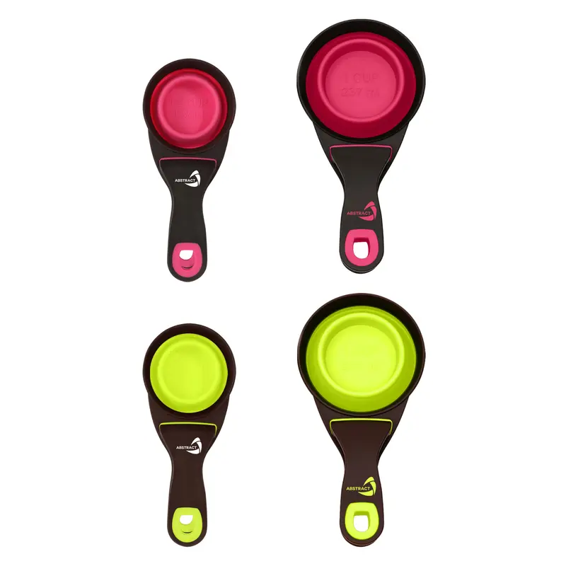 Collapsible Pet Food Scoop – Pet Accessories – available in green, pink colours