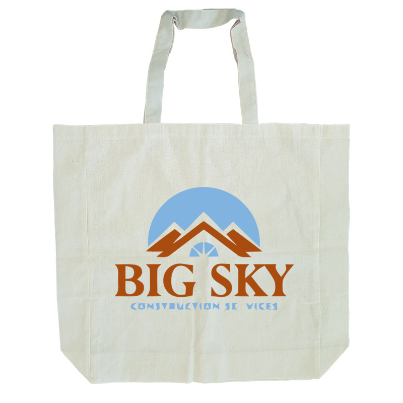 140gsm Short Handle Calico Bag with Gusset
