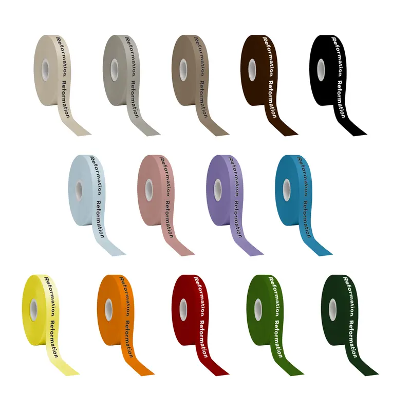 16mm Screen Printed Satin Polyester Ribbon – Ribbons – available in beige, black, blue, brown colours and 7 more