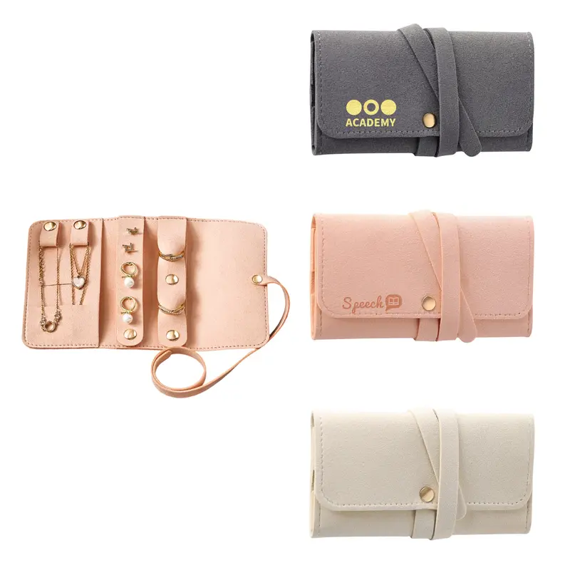 Synthetic Leather Jewellery Bag – Misc Bags – available in grey, pink, white colours