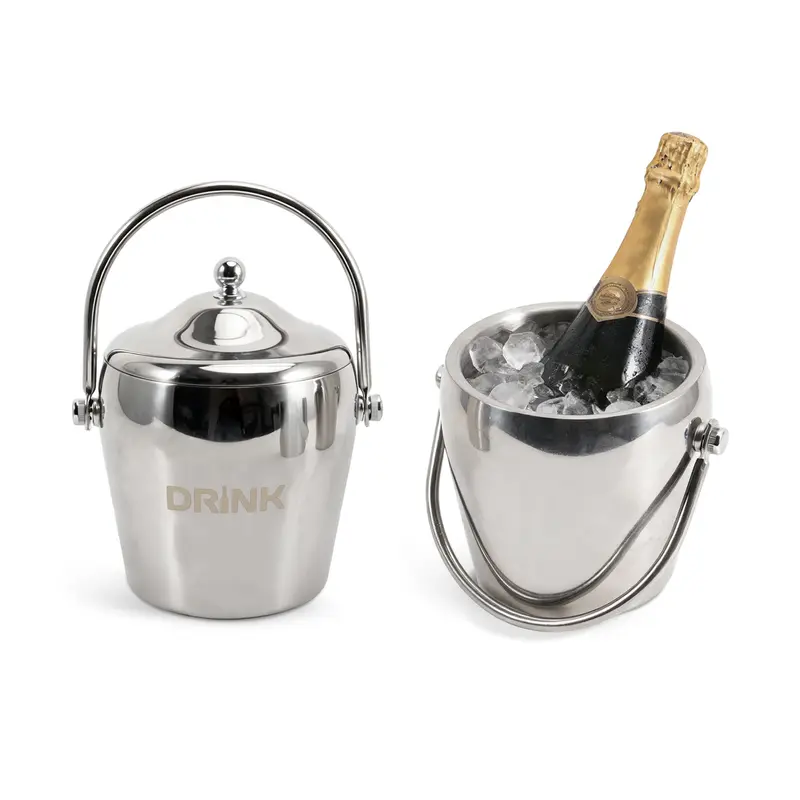 Cooler Bucket – Misc Drinkware – available in silver colour