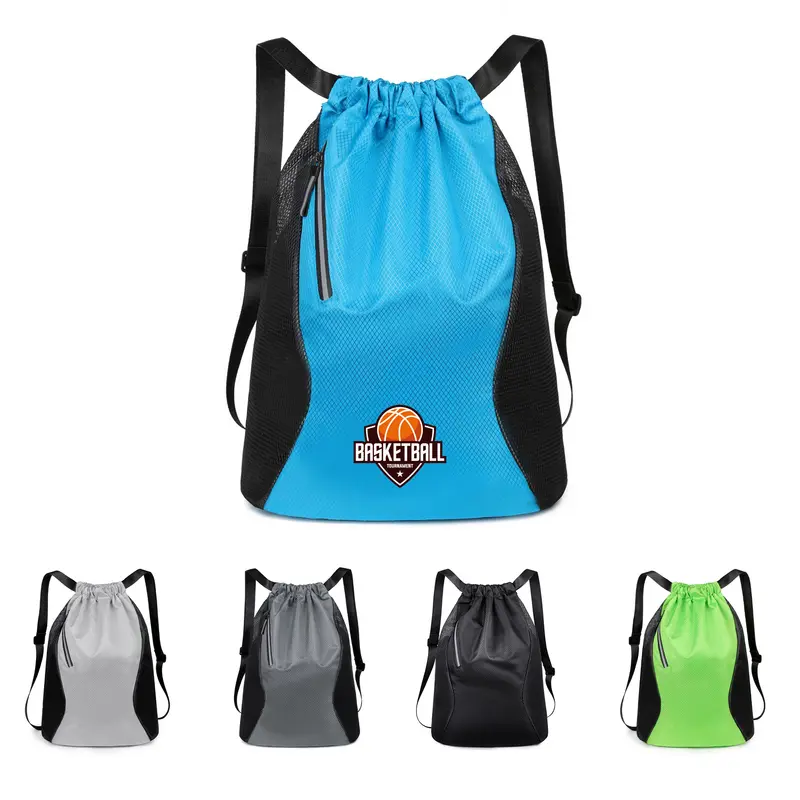 Sports Drawstring Backpack – Drawstring Bags – available in black, blue, green, grey colours