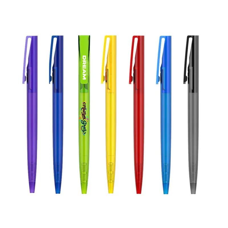 Simple Pen - Transparent Barrel – Plastic Pens – available in black, blue, green, purple colours and 2 more