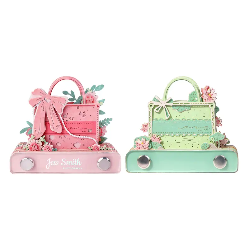 3D Paper Art Handbag Tear-off Notepad – Notepads – available in green, multi, pink colours