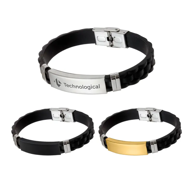 Stainless Steel Buckle Latch Bracelet – Accessories – available in black, gold, silver colours