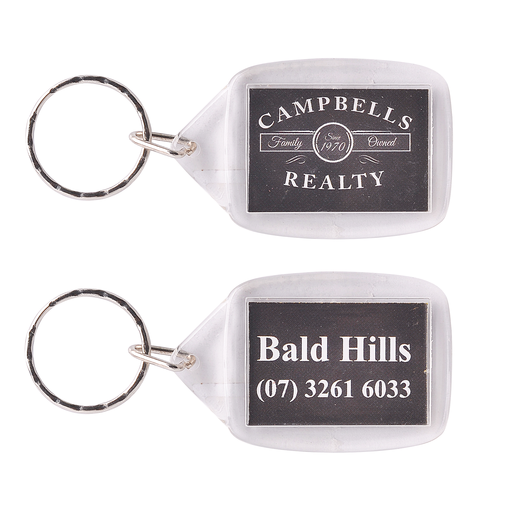 Rectangular Acrylic Keyring