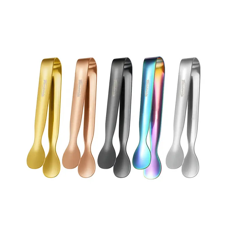 Stainless Steel Ice Tong – Misc Drinkware – available in black, gold, multi, silver colours