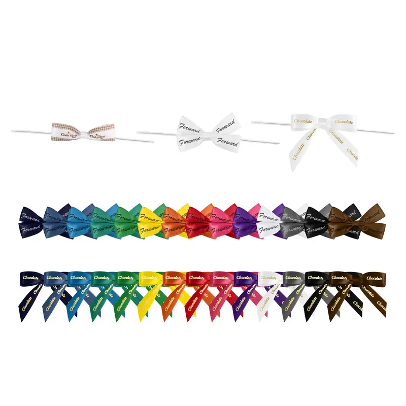 Twist Tie Bows – Ribbons – available in multi colour