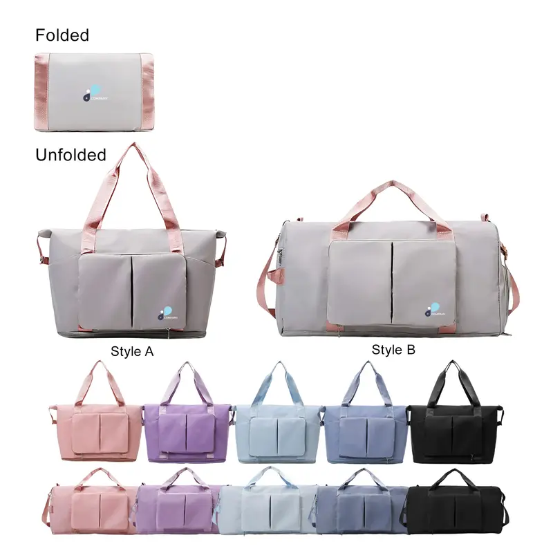 Foldable Sports Duffle Bag – Duffle/Sports Bags – available in black, blue, grey, pink colours and 1 more