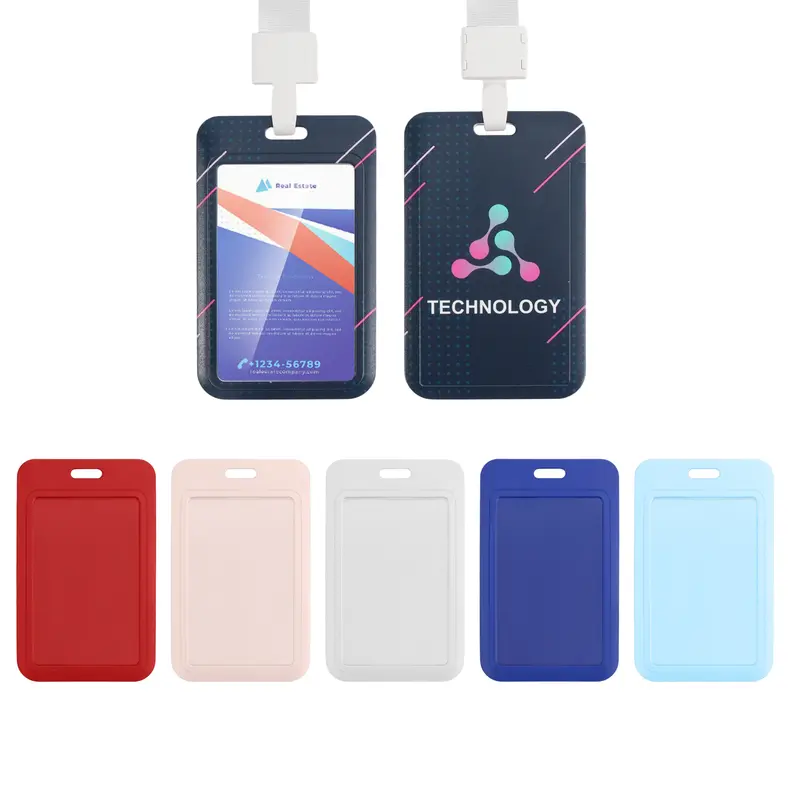 ABS Single Side ID Card Holder – Badge Holders – available in blue, pink, red, white colours