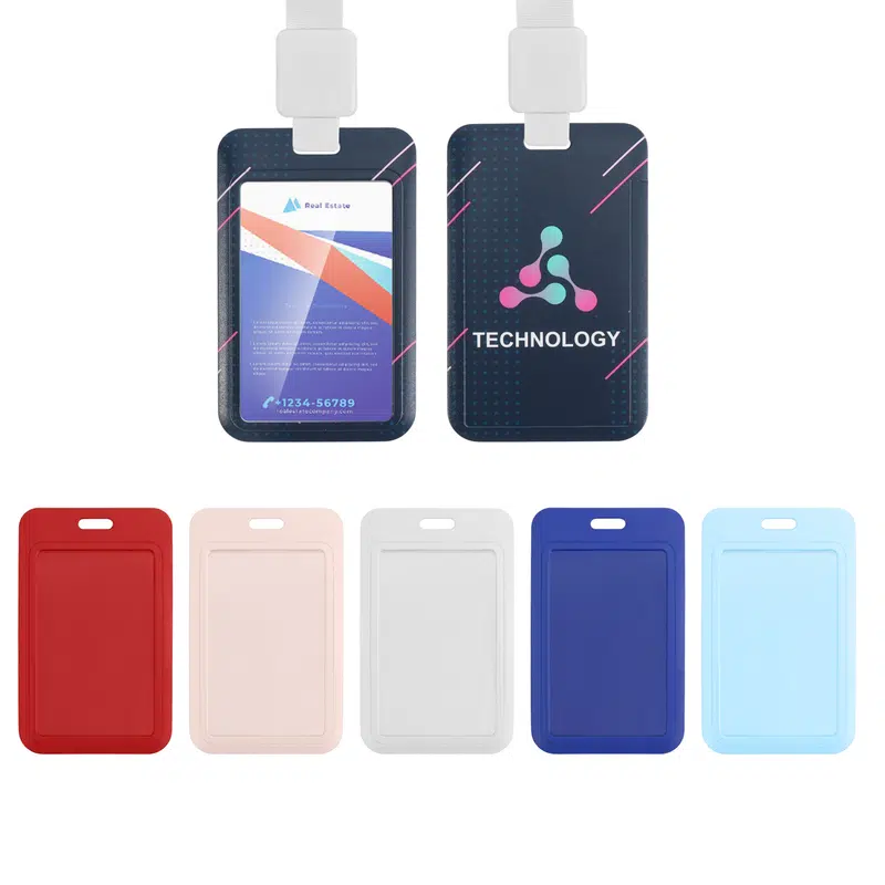 ABS Single Side ID Card Holder – Badge Holders – available in blue, pink, red, white colours