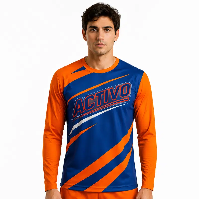 100% Poly Milk Silk Sublimated Sports Long Sleeves Shirt – Pullovers – available in multi colour