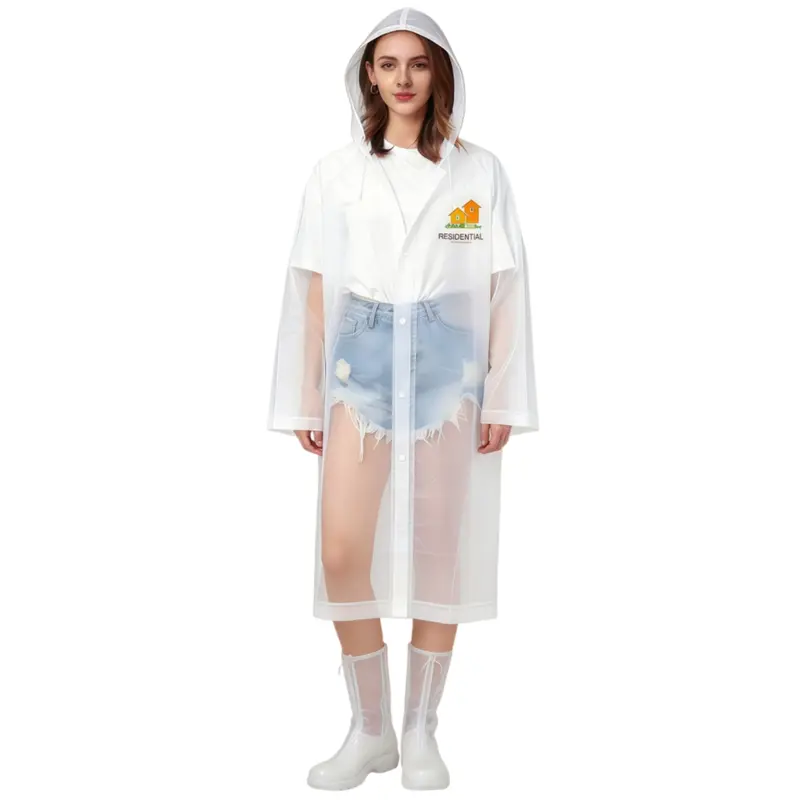 Reusable Adult EVA Digital Print Raincoat – Jackets