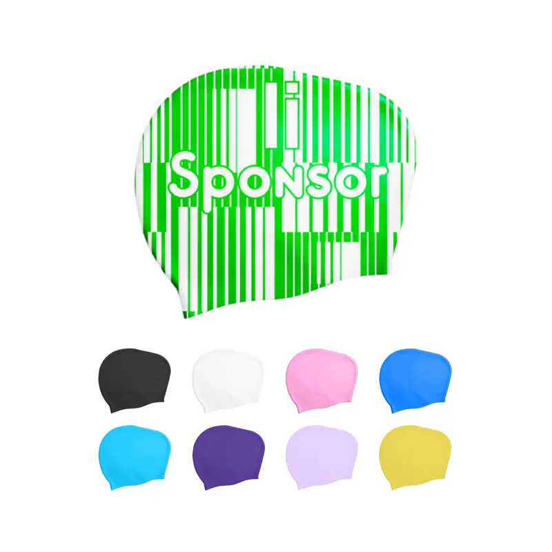 Silicone Swim Cap for Women with Long Hair – Sports Gear – available in black, blue, pink, purple colours and 2 more