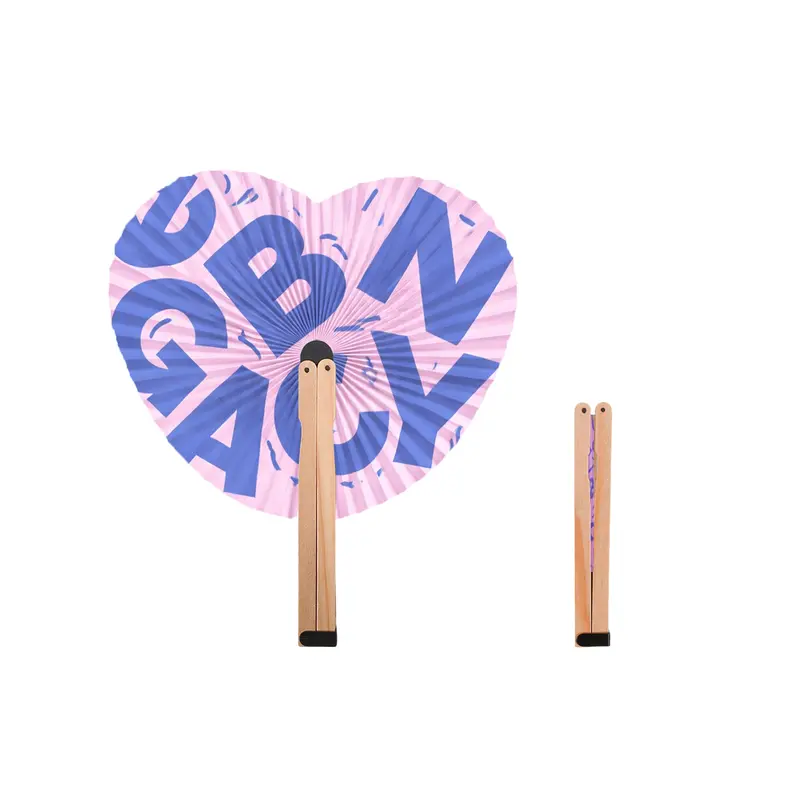 Heart Shape Wooden Paper Fan – Misc Events