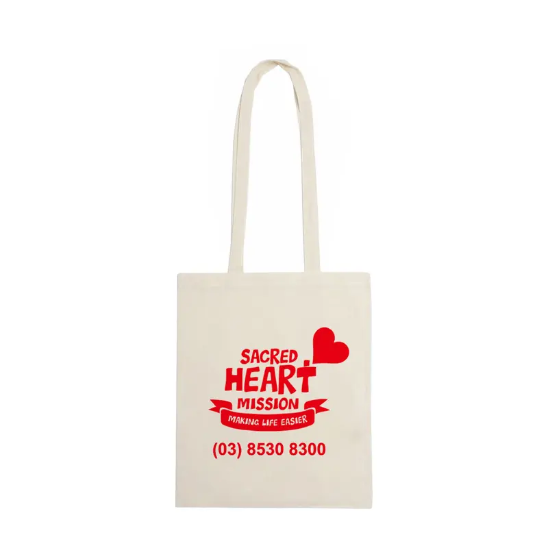 140gsm Long Handle Calico Bag – Tote Bags – available in beige colour