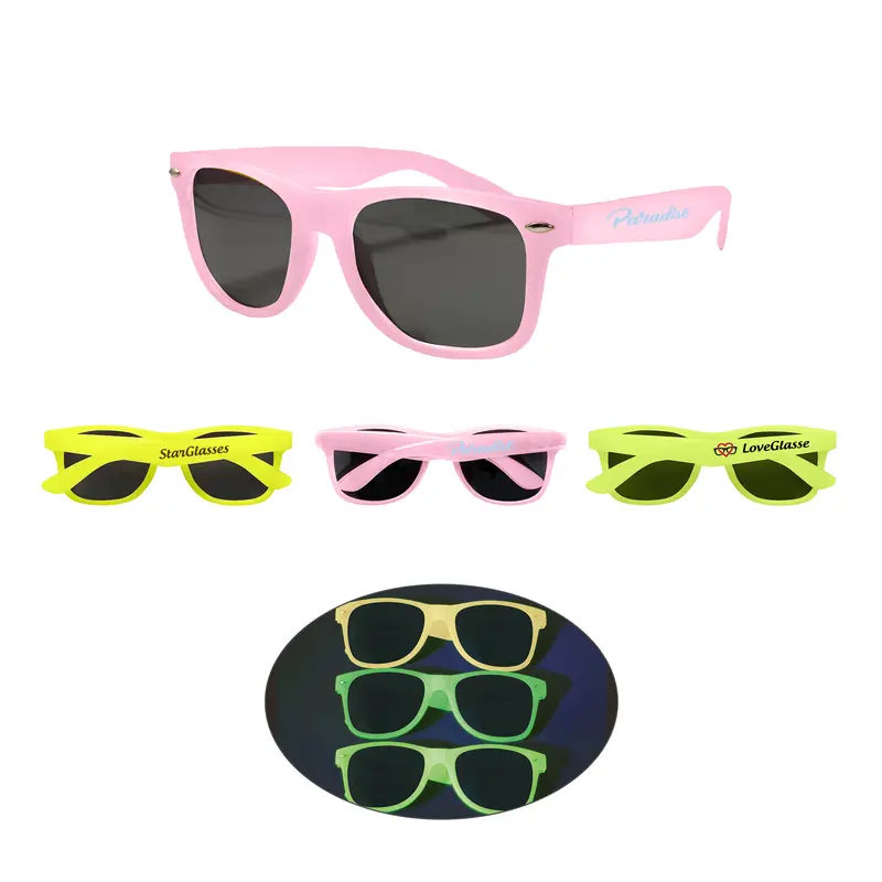 Glow in the Dark Sunglasses – Sunglasses – available in green, pink, yellow colours