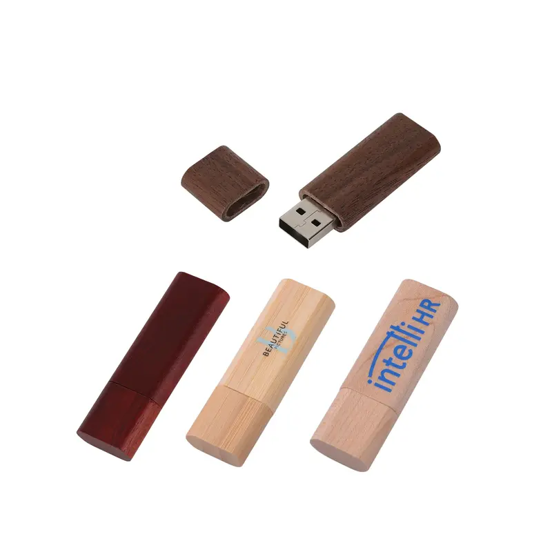 Rounded Wooden Flash Drive – USB Drives