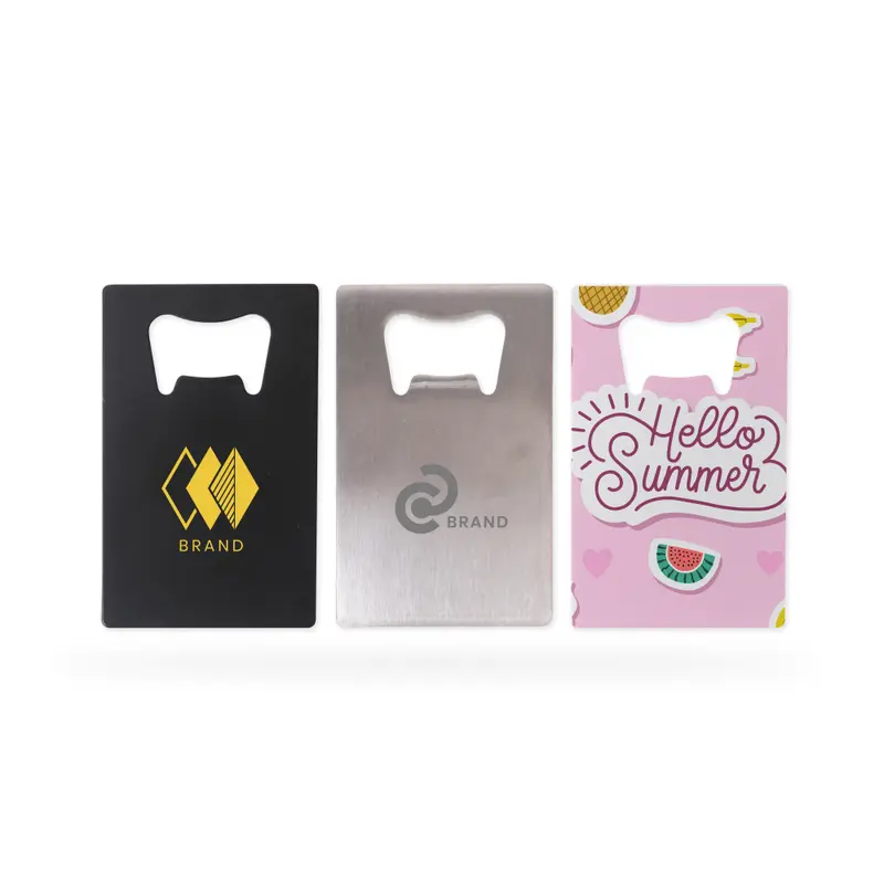 Card Shape Bottle Opener – Tool Sets – available in black, silver colours