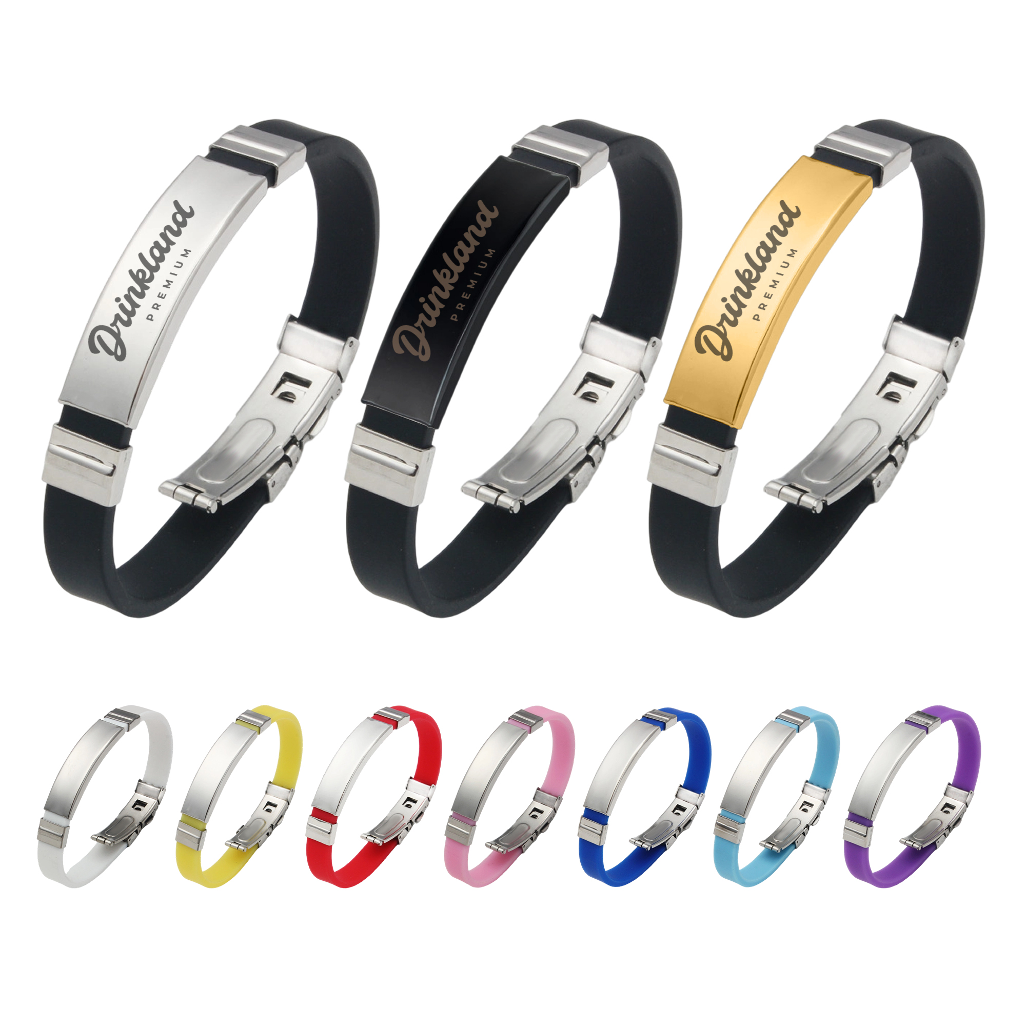 Colour Metal Folding Lock Clasp Bangle