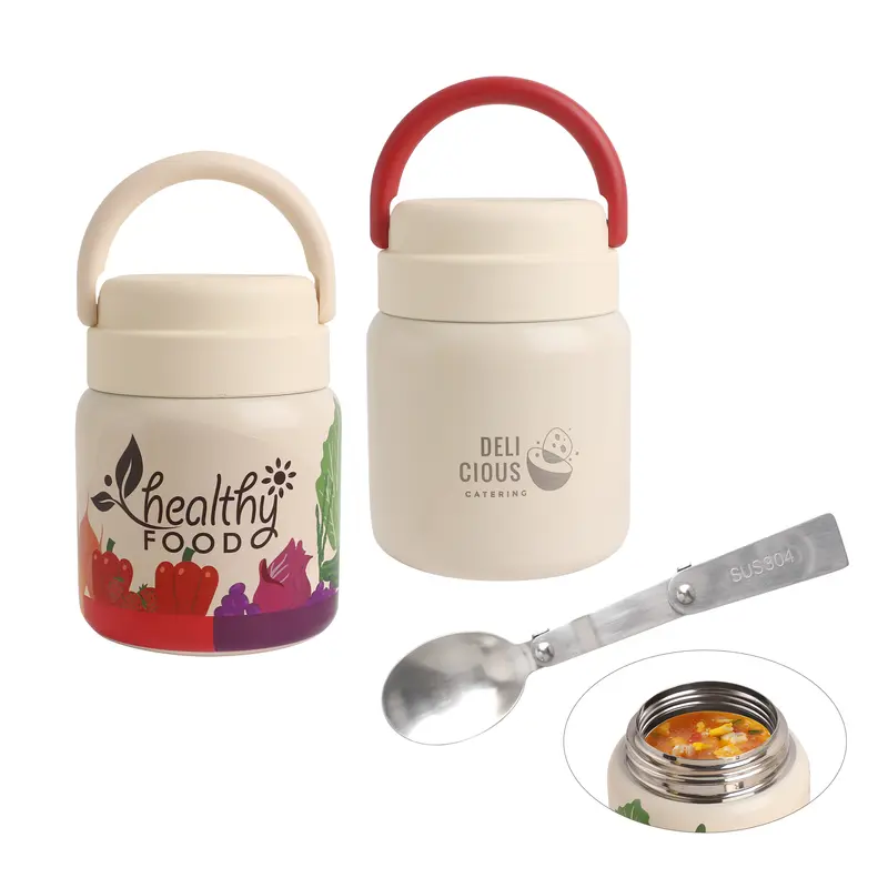 500ml Stainless Steel Vacuum Insulated Food Jar – Flasks – available in red, white colours