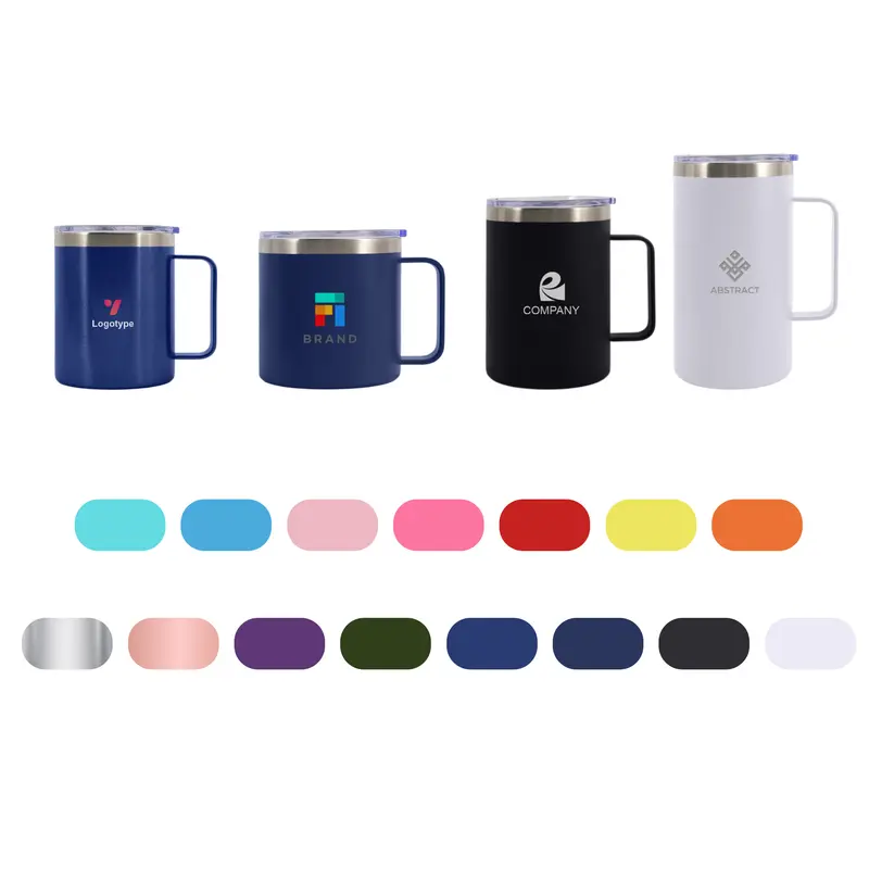 400ML/450ML/500ML/700ML Stainless Steel Cup with Handle – Travel Mugs – available in black, blue, gold, green colours and 7 more