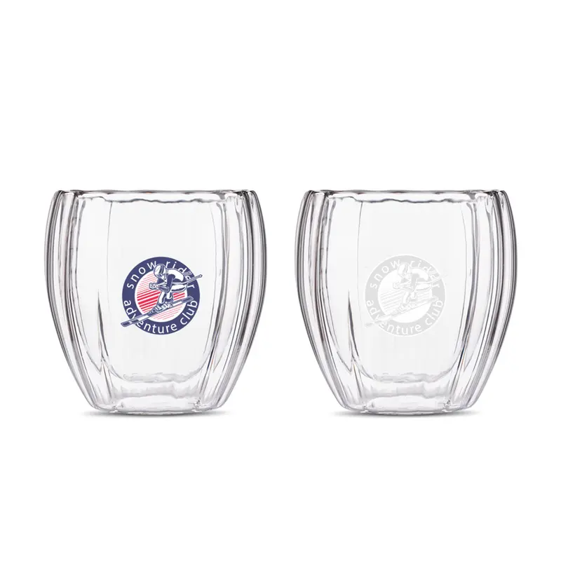 Spiral Double Wall Glass – Drink Bottles – available in white colour
