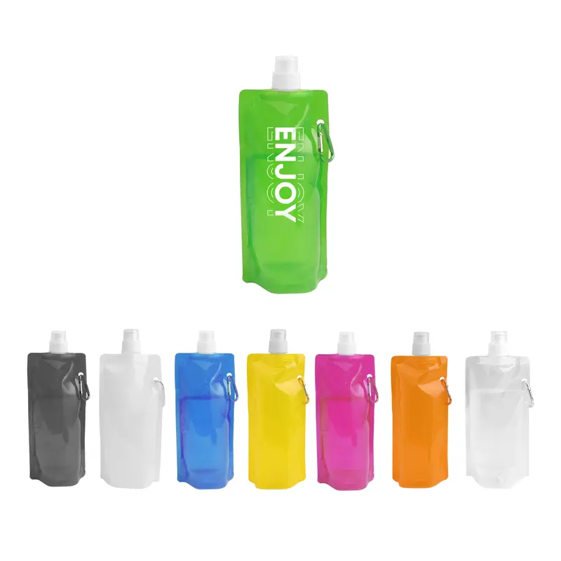 480ml Collapsible Pouch – Drink Bottles – available in black, blue, green, orange colours and 3 more