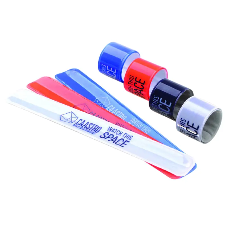 Reflective Slap Band – Wrist Bands – available in blue, gold, green, orange colours and 3 more