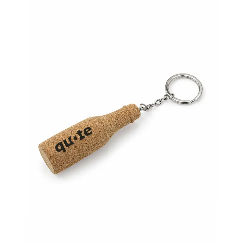 Bottle Shaped Cork Keyring – Keyrings – available in brown colour