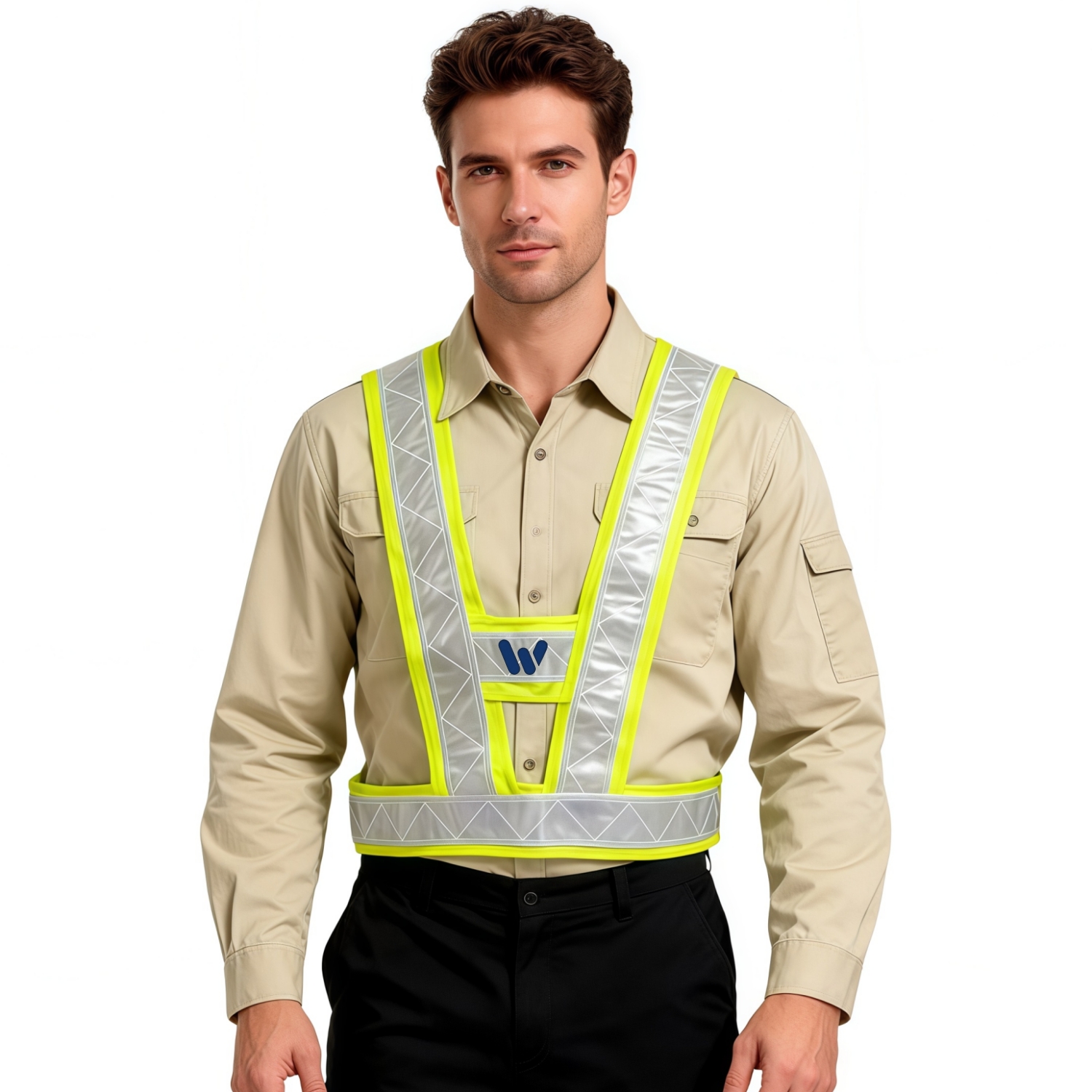V-Shape Hi-Vis Reflective Adjustable Safety Vest