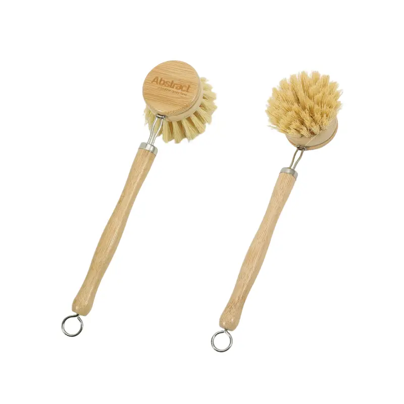 Long-Handled Kitchen Wooden Cleaning Scrubber – Misc Homeware – available in beige colour