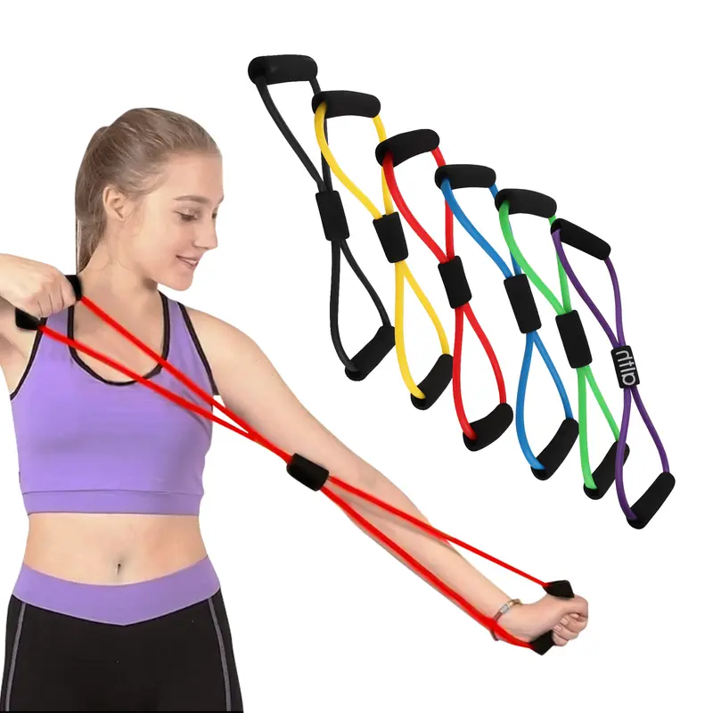 Figure 8 Resistance Band With Handles – Sports Balls – available in black, blue, green, purple colours and 2 more