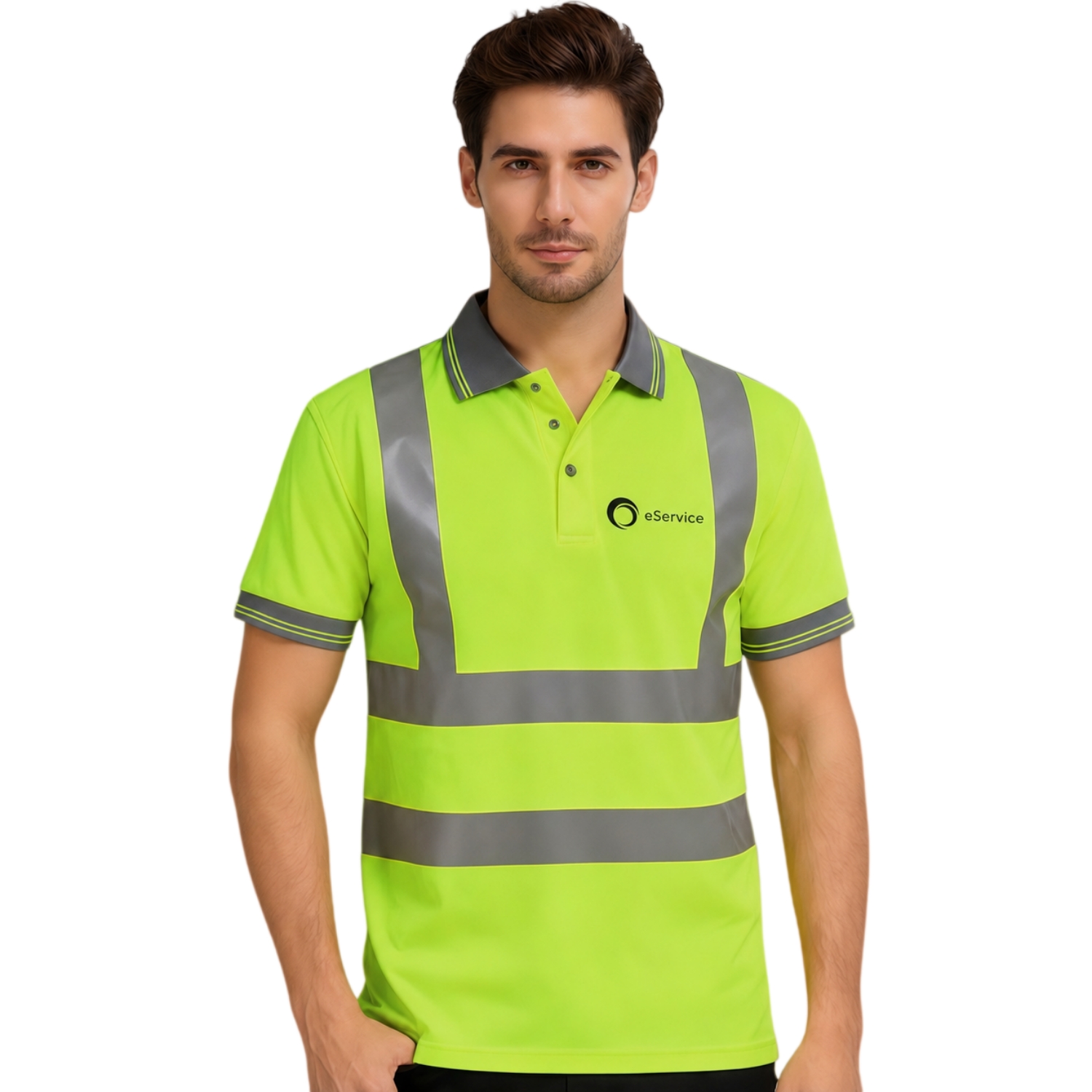 Unisex Polyester Hi-Vis Reflective S/S Polo