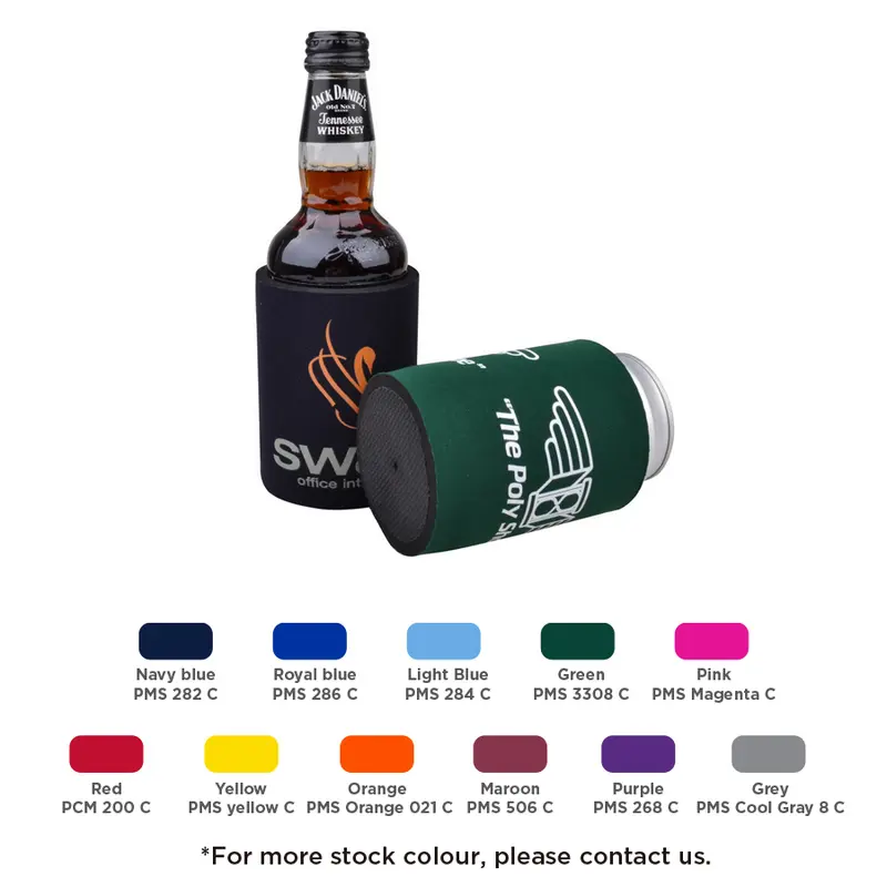 Stubby Holder with Base – Stubby Holders – available in blue, brown, green, grey colours and 5 more