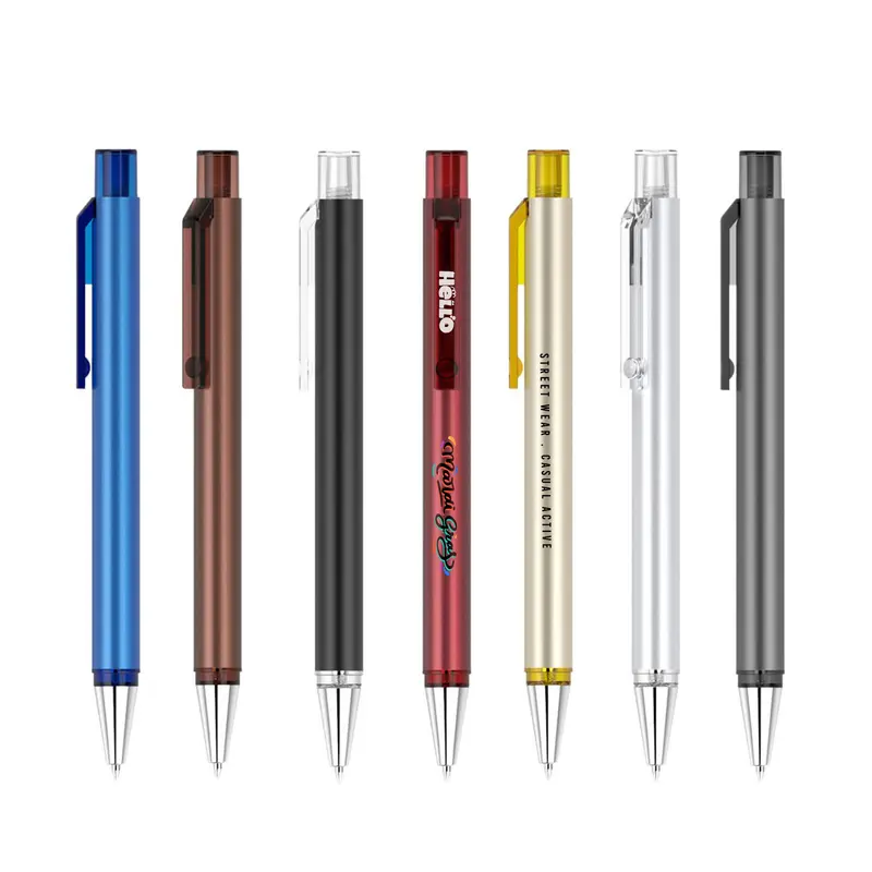 Flat Pen – Plastic Pens – available in black, blue, brown, gold colours and 3 more