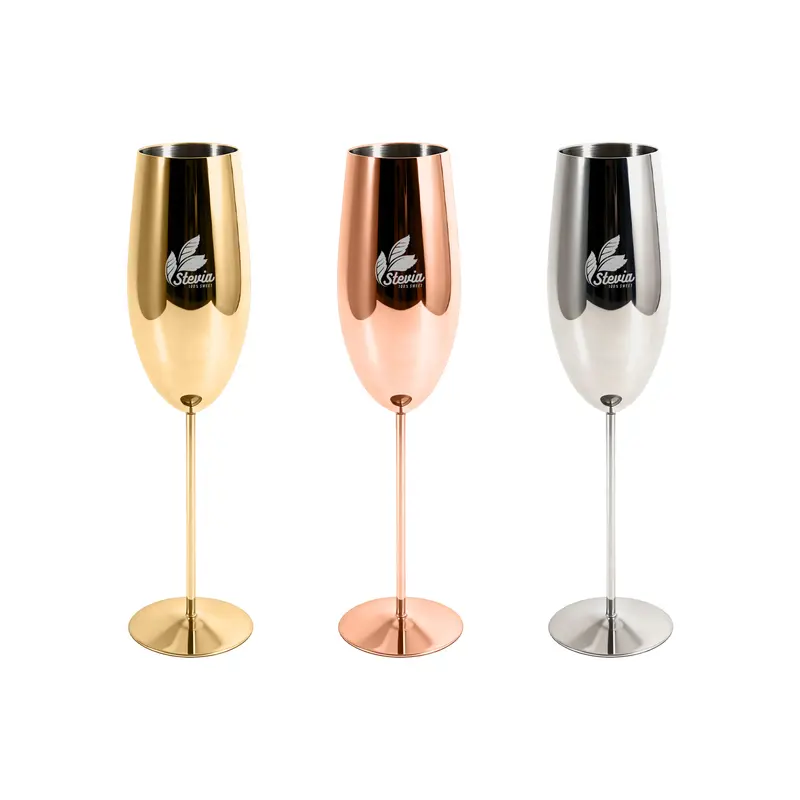 Stainless Steel Champagne Flute – Misc Drinkware – available in gold, silver colours