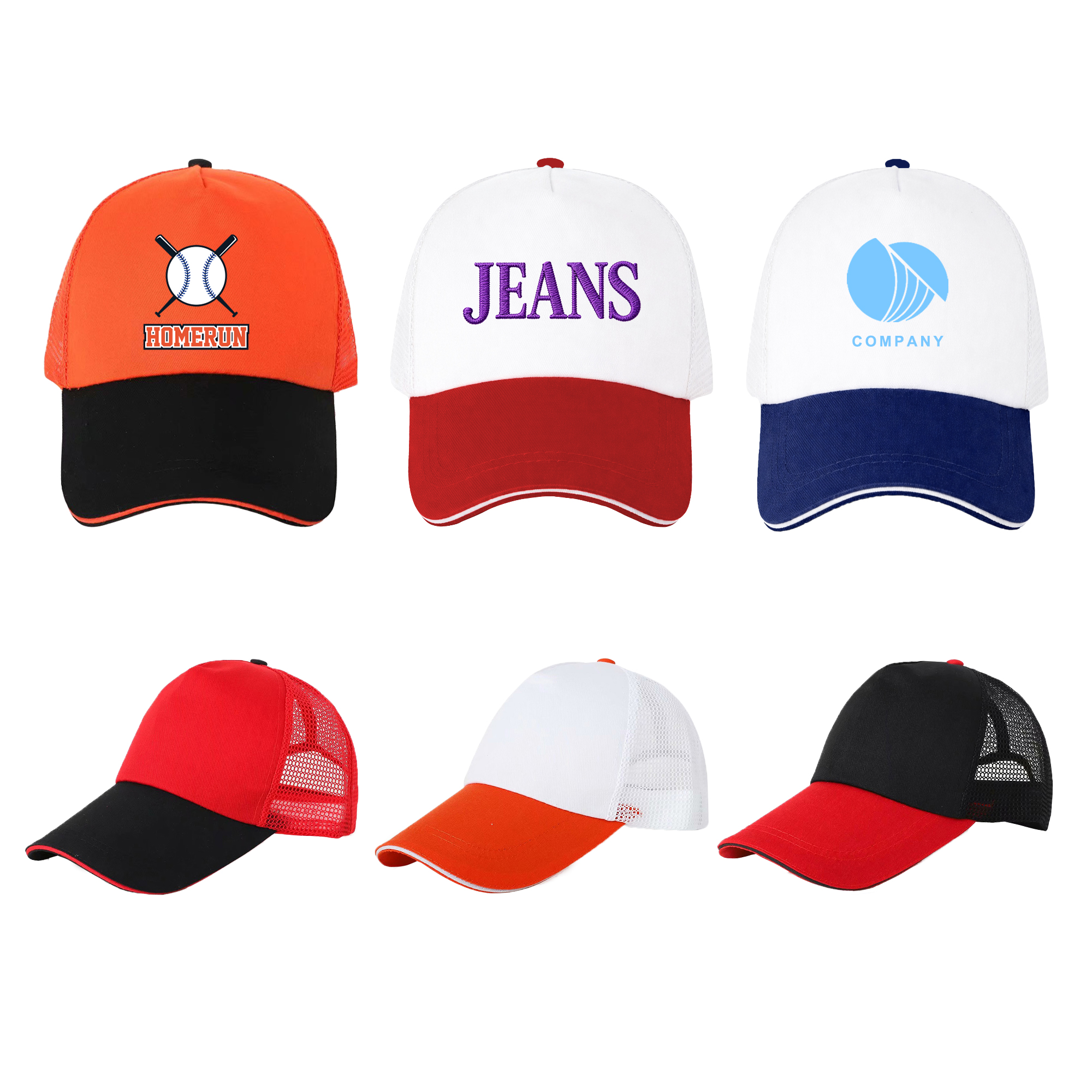 5 Panel Sandwich Mesh Back Peak Cap