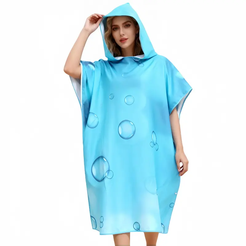 100% Double-Sided Fleece Sublimation Adults Hooded Change Towel – Towels – available in multi colour