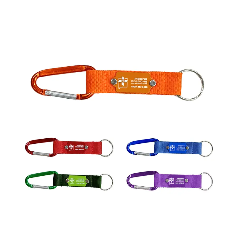 Carabiner Keyring – Keyrings – available in black, blue, green, orange colours and 3 more