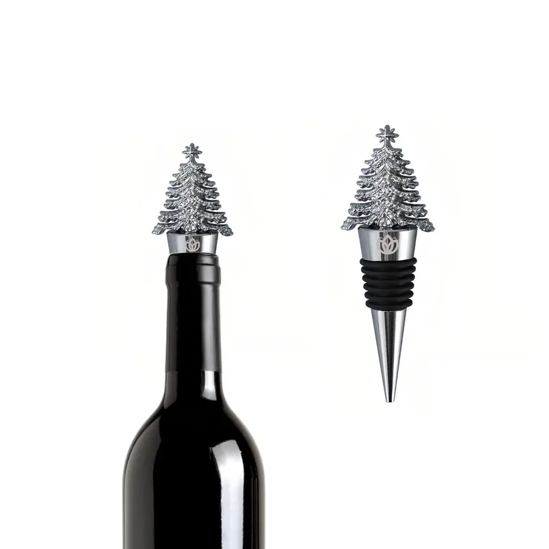Christmas Tree Sealed Wine Stopper – Misc Drinkware – available in silver colour